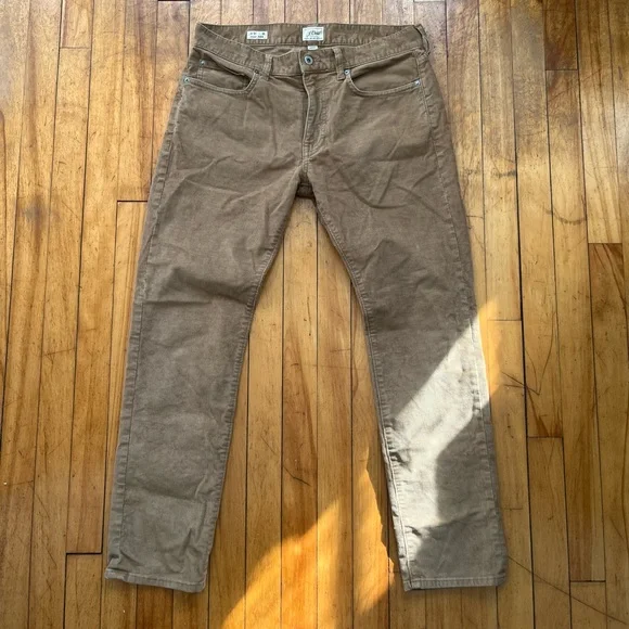 J. Crew Men’s Tan Corduroy Slim Fit Pants 31 x 30 Fall 2024 - Picture 1 of 8